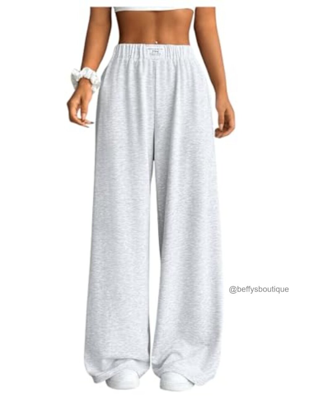 Girls Wide Leg Sweatpants with Pockets 62% Polyester 33% Soft Fabric 5% Elastane